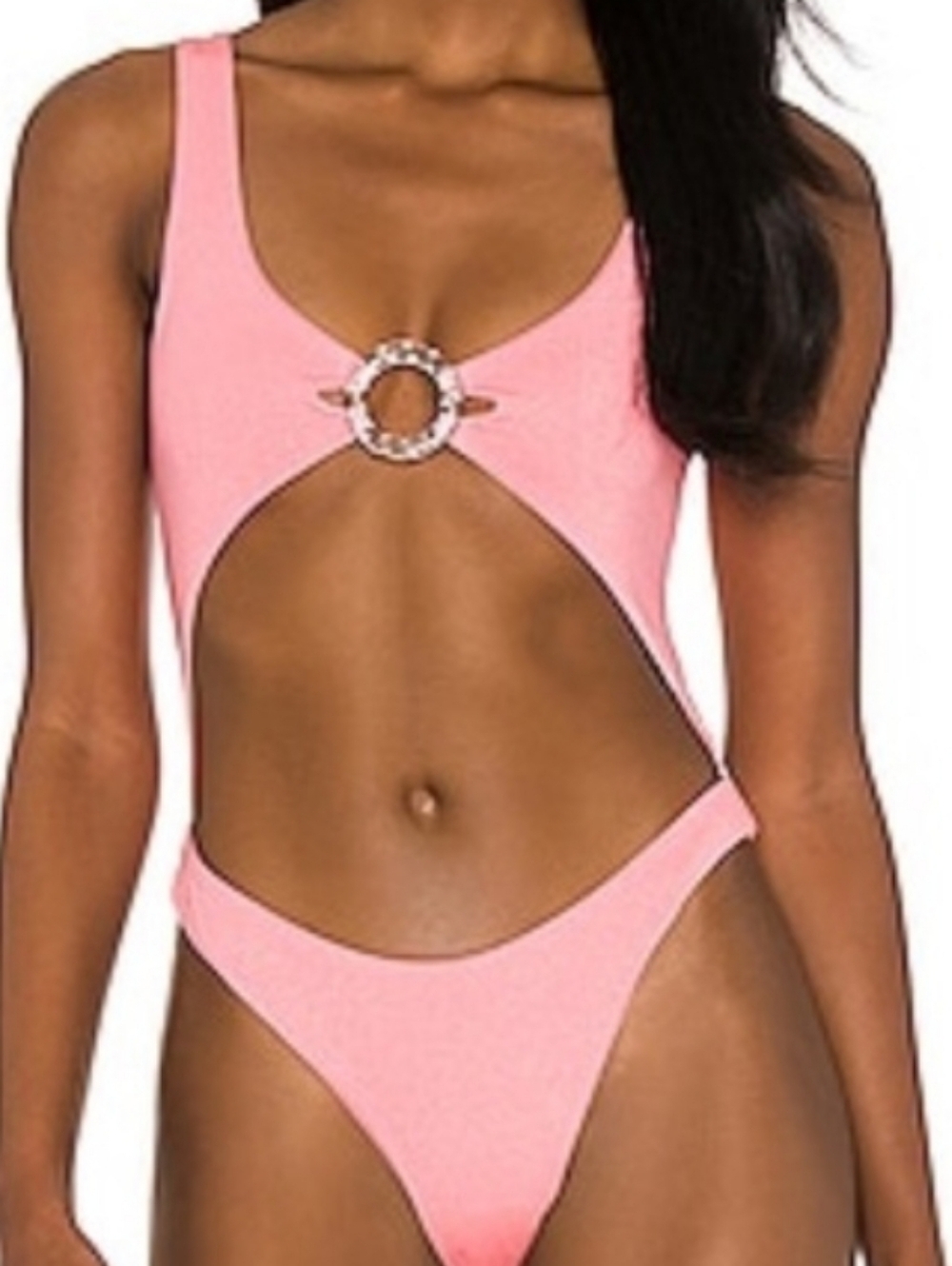 Beach Bunny Kendall Glitter Monokini - Pink Size M